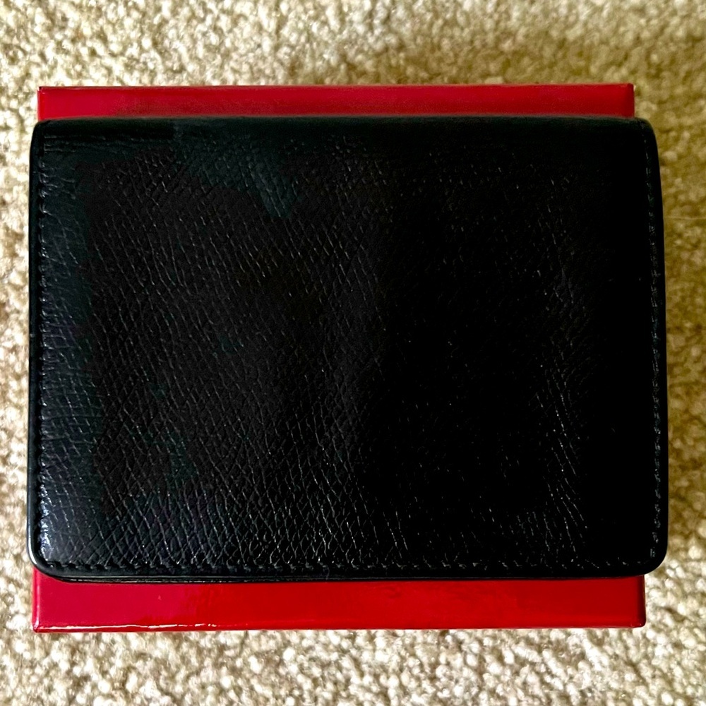Salvatore Ferragamo Black Unisex Leather Cardholder EXCELLENT CONDITION - Picture 5 of 10